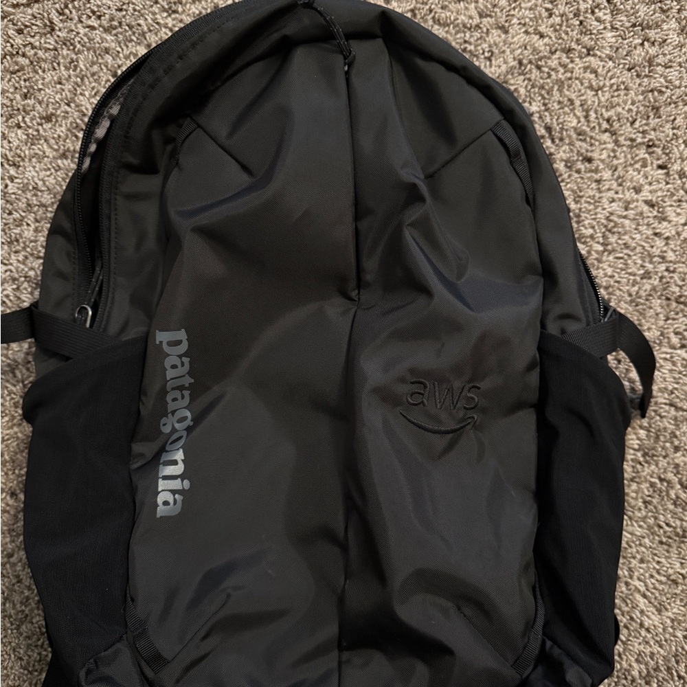 Patagonia Black Men's Backpack with AWS Embroidered Logo